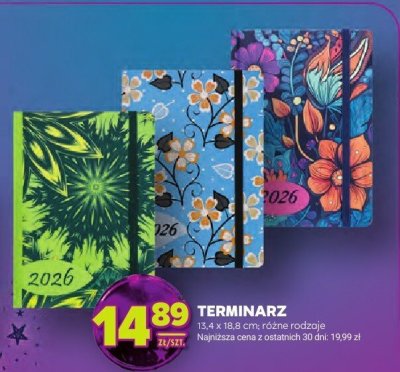 Terminarz, 13 x 18.8 cm, różne rodzaje promocja w Stokrotka