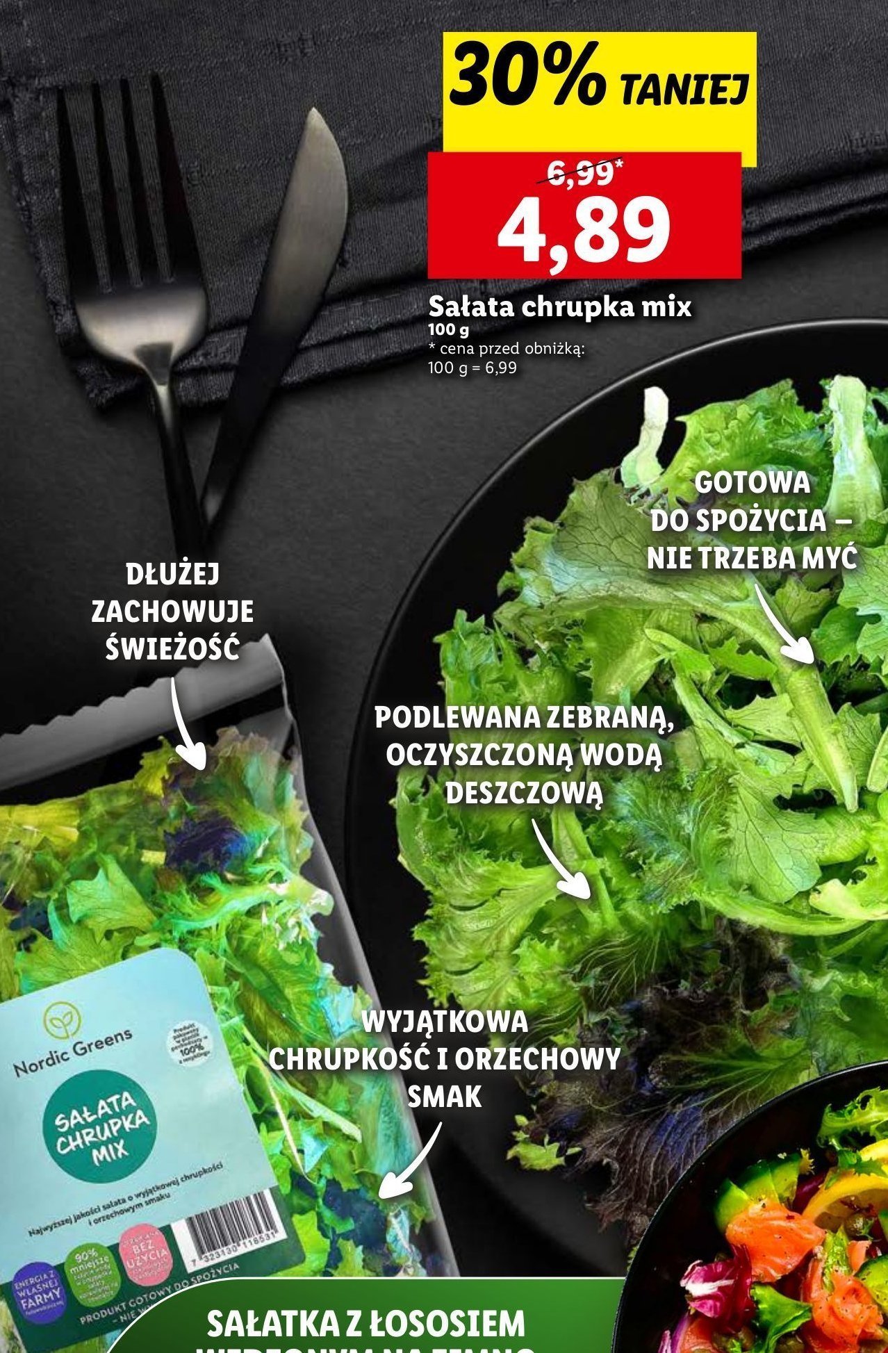 Sałata chrupiąca mix NORDIS GREEN promocja