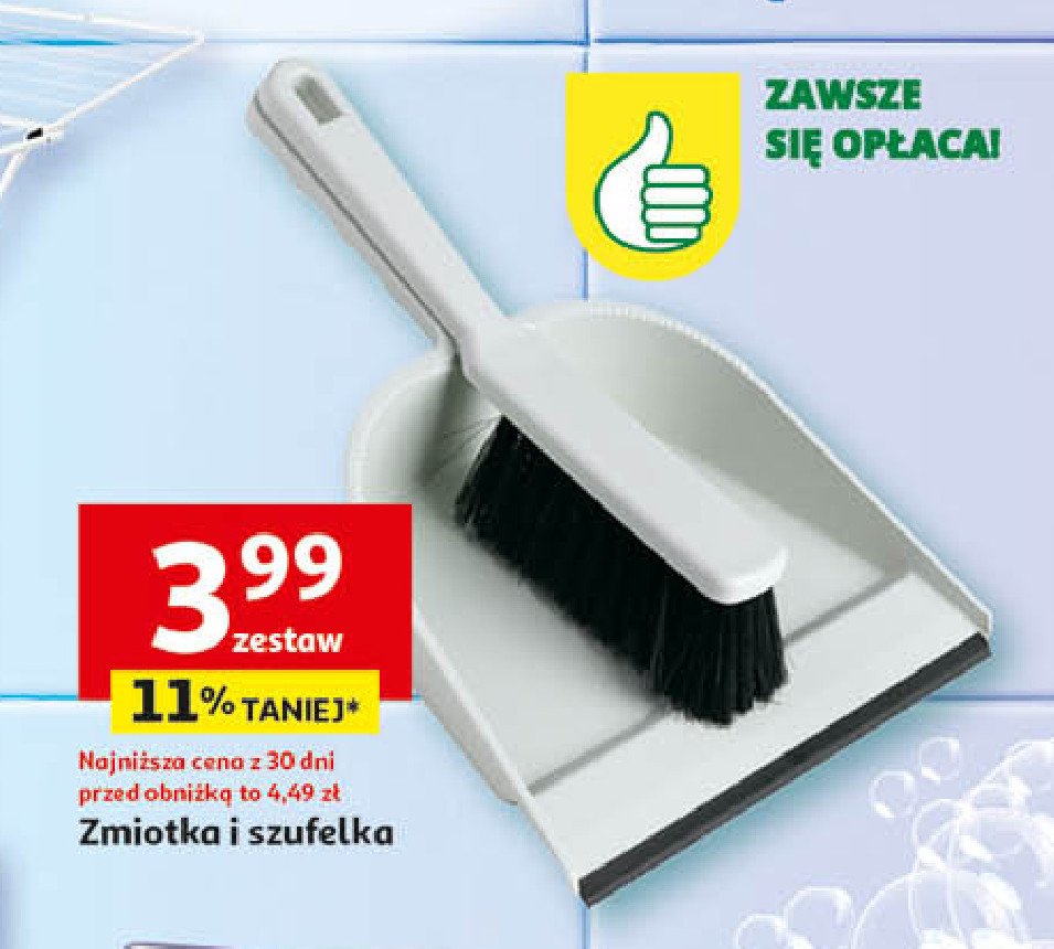 Zmiotka + szufelka Podniesiony kciuk promocja