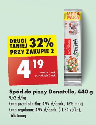 Spód / ciasto do pizzy Donatello (Biedronka) promocja