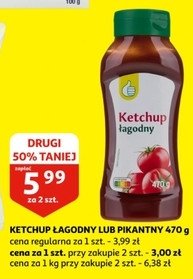 Ketchup łagodny Podniesiony kciuk promocja