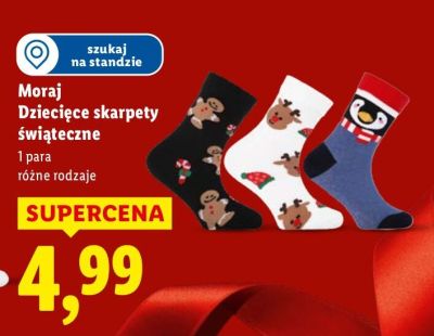 Skarpety świąteczne dziecięce promocja w Lidl