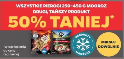 Pierogi 250-450 g  wszystkie rodzaje drugi produkt -50% promocja w Netto