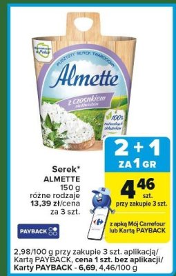 Serek Almette 150 g, różne rodzaje promocja w Carrefour Express