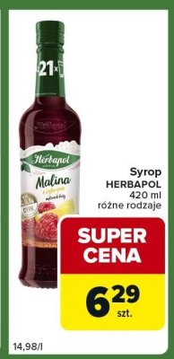 Syrop HERBAPOL 420 ml różne rodzaje promocja w Carrefour Express