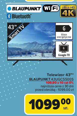 Telewizor 43'' 43ugc5500s Blaupunkt promocja w Carrefour