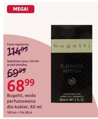 Woda perfumowana Bugatti dla kobiet promocja w Rossmann