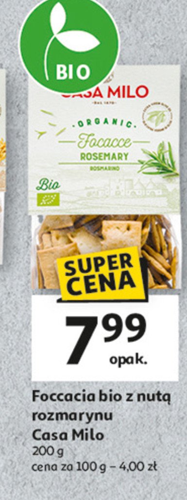 Focaccia z rozmarynem CASA MILO promocja w Auchan