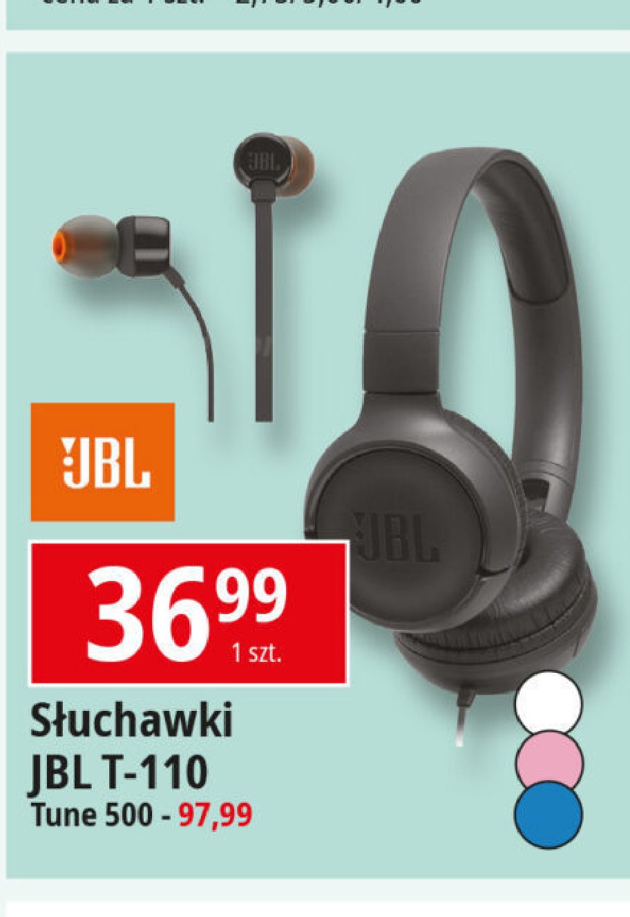 S艂uchawki t110 bt r贸偶owe Jbl promocja