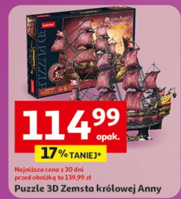 Puzzle 3D Zemsta królowej Anny promocja w Auchan