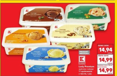 Lody premium bourbon-vanilla K-classic promocja