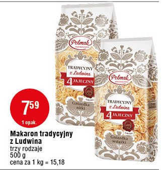 Makaron 4-jajeczny gniazdka nitki Polmak promocja