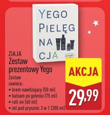 ZIAJA YEGO pielęgnacja zestaw prezentowy promocja w Aldi
