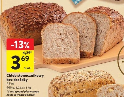 Chleb słonecznikowy bez drożdży Reva  promocja w Intermarche