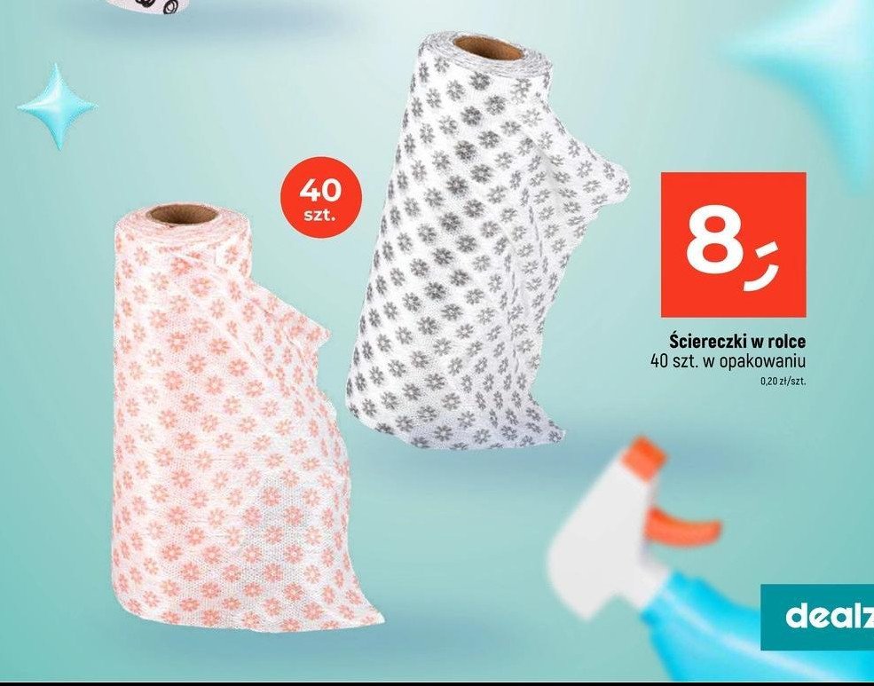 Ściereczki na rolce promocja w Dealz