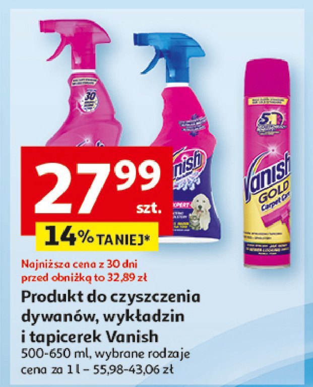 Spray do czyszczenia dywanów Vanish promocja