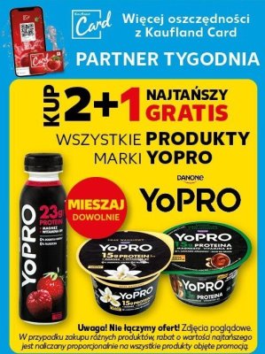 Wszystkie produkty marki Yopro 2+1 gratis promocja w Kaufland