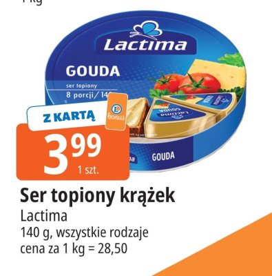 Ser topiony krążek Gouda Lactima promocja w Leclerc