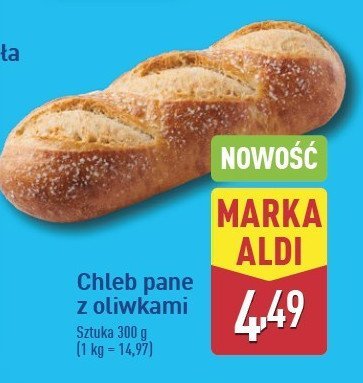 Chleb z oliwkami promocja w Aldi