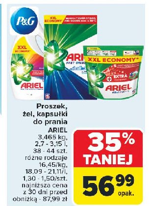 Proszek do prania mountain spring Ariel promocja w Carrefour