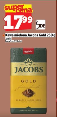 Kawa mielona Jacobs Gold 250 g promocja w TOPAZ