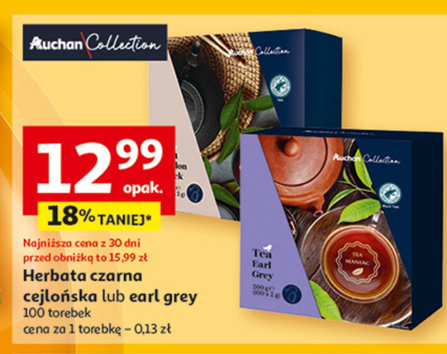 Herbata czarna earl grey Auchan promocja w Auchan