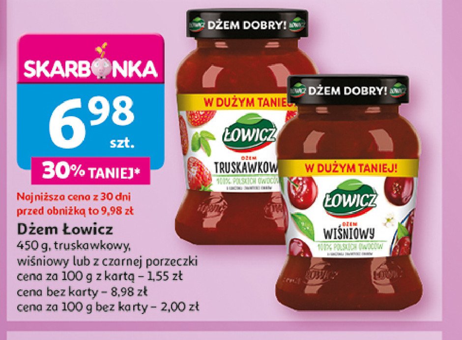 Dżem z czarnej porzeczki Łowicz promocja
