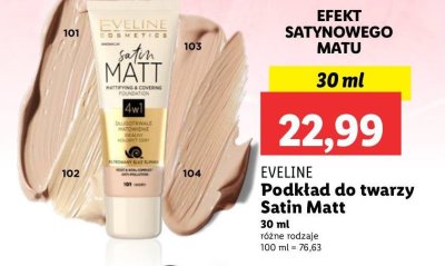Matyj膮co-kryj膮cy podk艂ad 102 vanilla Eveline satin matt promocja