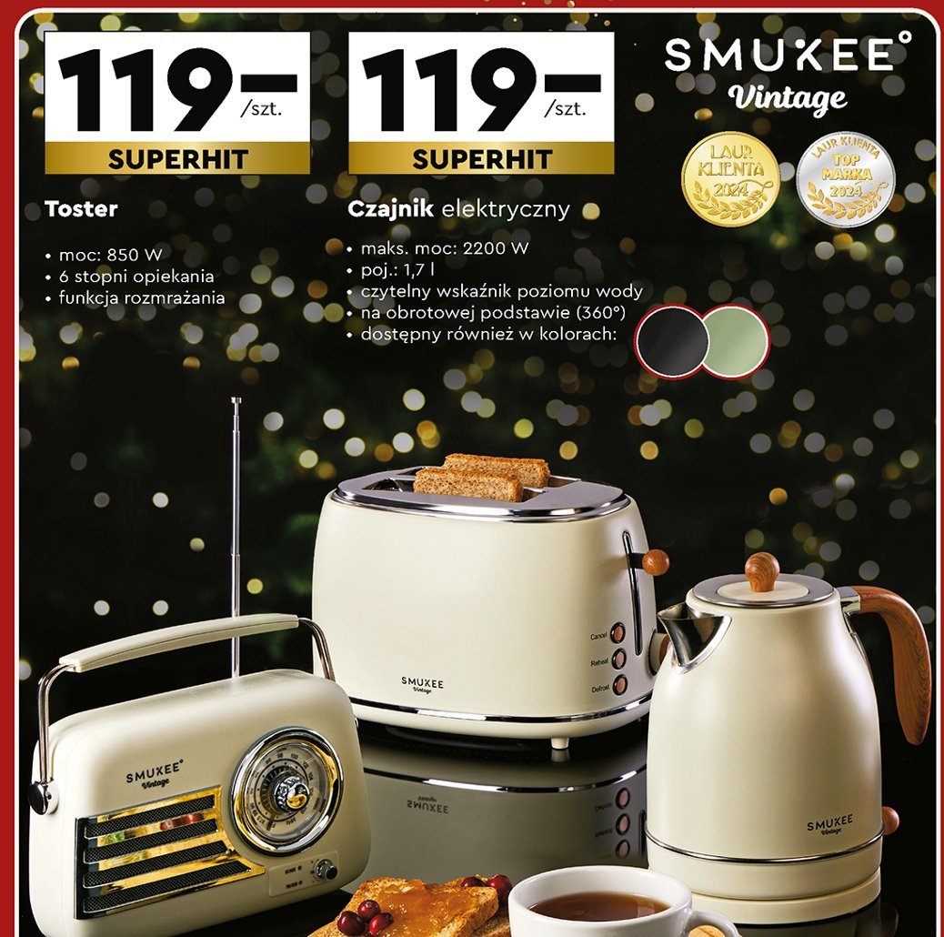 Czajnik elektryczny Smukee vintage promocja