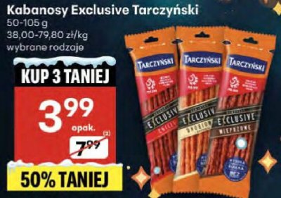 Kabanosy Kabanosy Exclusive Tarczyński promocja w Delikatesy Centrum