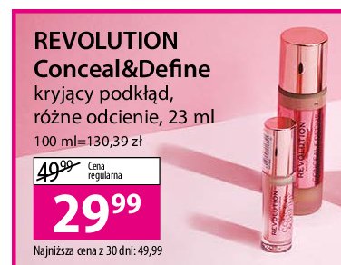 Podkład kryjący f5 Makeup revolution conceal & define Revolution make-up promocja