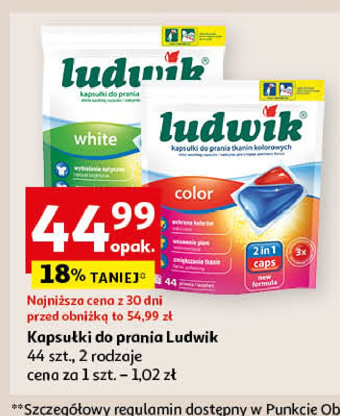 Kapsułki do prania white Ludwik 2w1 promocja