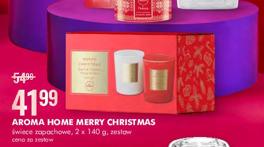 Zestaw 艣wiec zapachowych merry christmas Aroma home & dorota promocja