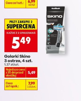 Golarki Skino 3 ostrza, 4 szt. promocja w Biedronka