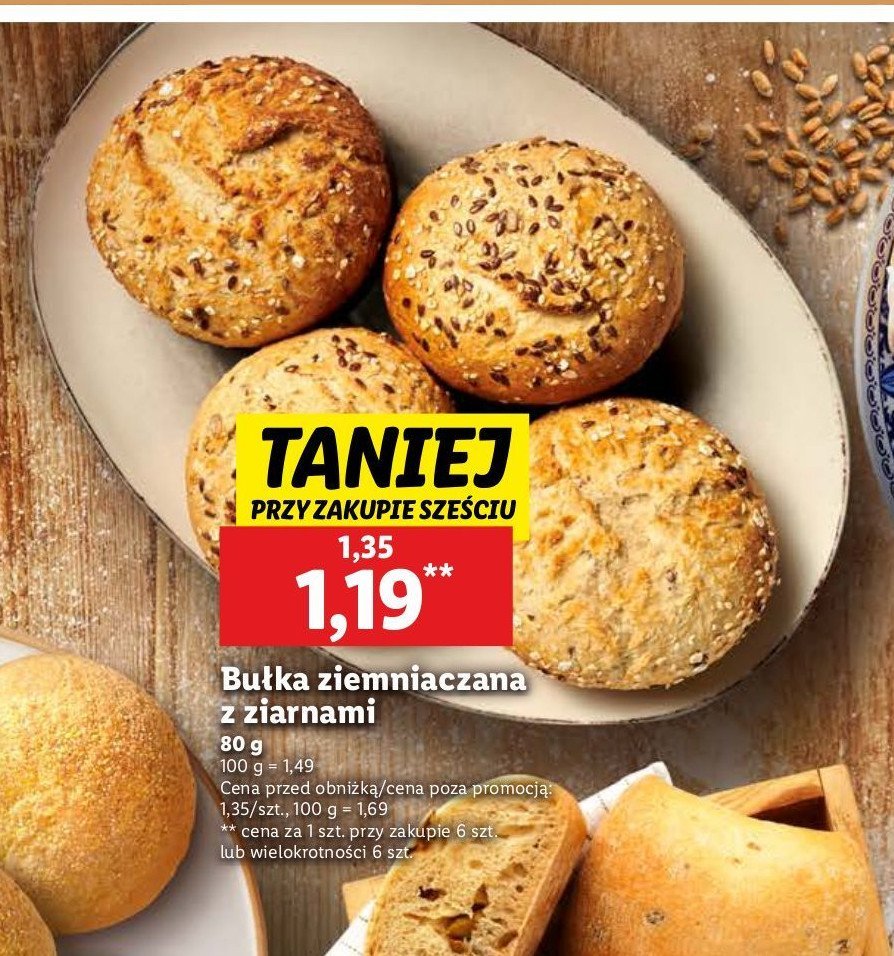 Bułka ziemniaczana z ziarnami promocja w Lidl