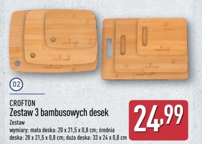 Deski CROFTON Zestaw 3 bambusowych desek promocja w Aldi