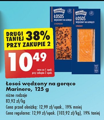 Łosoś wędzony na ciepło łagodny Marinero promocja