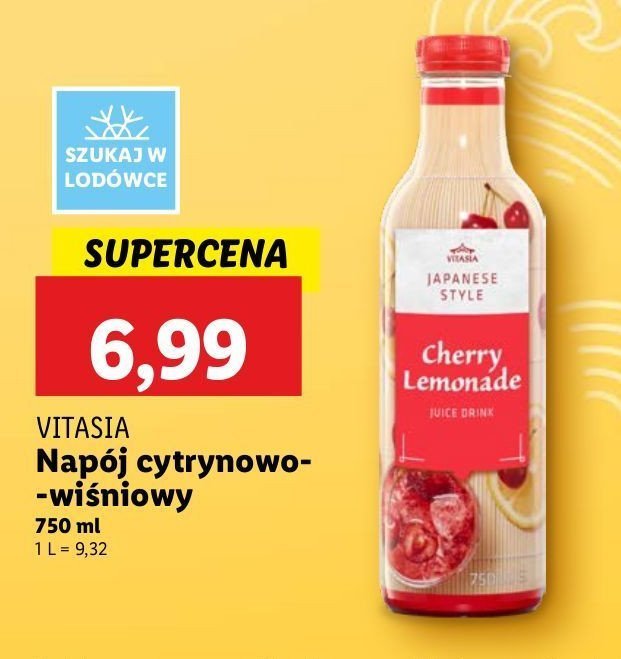 Lemoniada cytrynowo-wiśniowa Vitasia promocja w Supeco