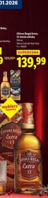 Whisky Chivas Regal Extra, 13-letnia, Sherry Cask lub Rum Cask 700 ml promocja w Lidl