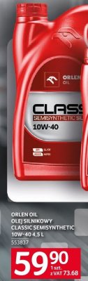 Olej silnikowy ORLEN OIL CLASSIC SEMISYNTHETIC 10W-40 4.5L promocja w Selgros