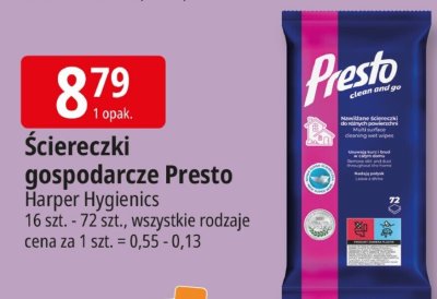 Ściereczki gospodarcze Presto Harper Hygienics promocja w Leclerc