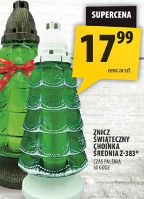 Znicz świąteczny Choinka średnia Z-383 promocja w Arhelan