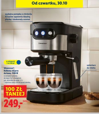 Ekspres do kawy kolbowy 1100W promocja w Lidl