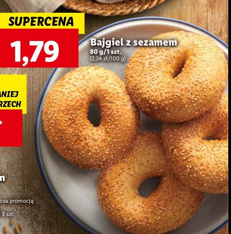 Bajgiel z sezamem promocja