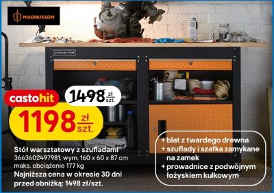 Stół warsztatowy z szufladami MAGNUSSON promocja w Castorama