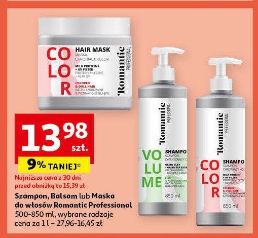 Szampon do włosów color Romantic professional promocja