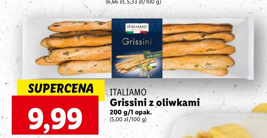 Grissini z oliwkami Italiamo promocja