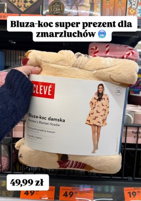 Bluza-koc hoodie damska promocja w Biedronka