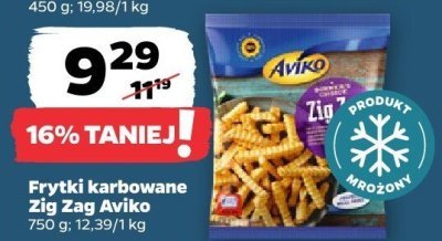 Frytki karbowane Zig Zag Aviko promocja w Netto