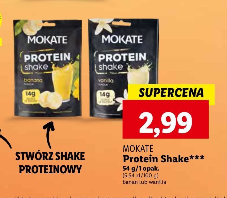Shake proteinowy waniliowy Mokate promocja